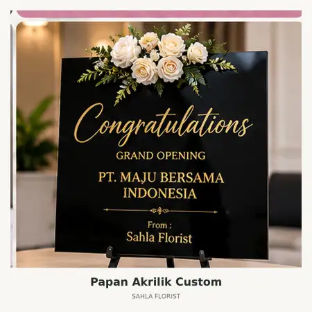 Papan Bunga Akrilik Tegal Barat